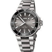 Oris Mens Aquis Date Automatic Titanium Bracelet Watch 733 7730 7153-07 8 24 15PEB